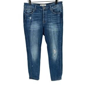 DL1961 Jax No. 6 Slouchy Skinny Jeans Dark Wash Distressed Ankle Women's Size 27